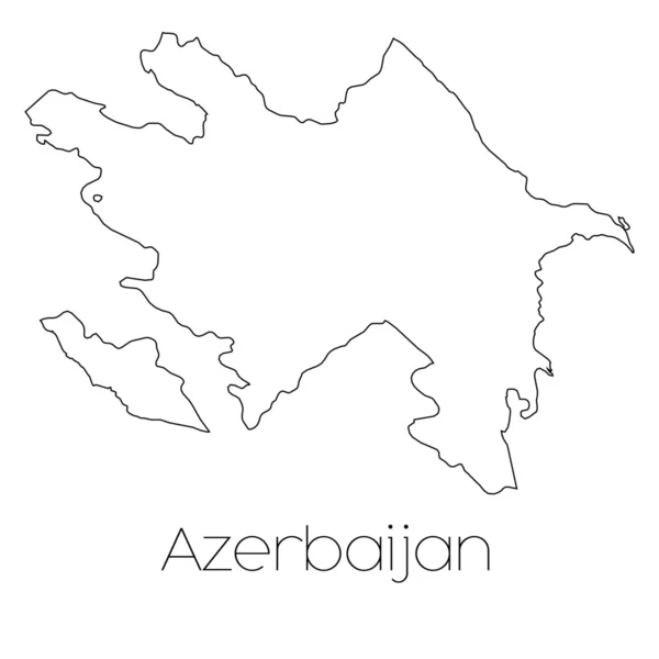 Country Shape isolated on background of the country of Azerbaija — Stock Photo, Image