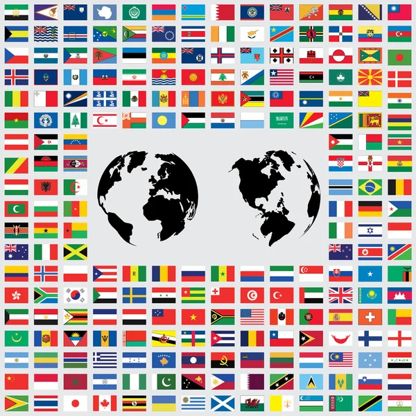 세계의 깃발의 삽화 — 스톡 사진