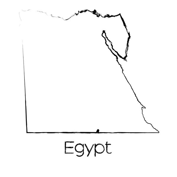 Klottrade form av landet av Egypten — Stockfoto
