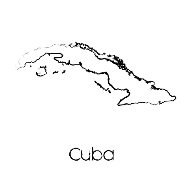古巴的潦草的形状 — 图库照片