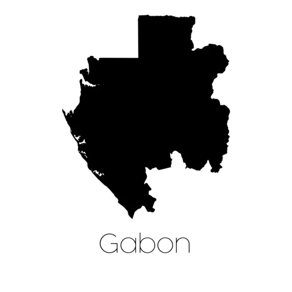 Forme du pays isolé sur fond du pays du Gabon — Photo