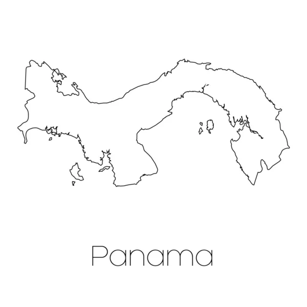 Forme du pays isolé sur fond du pays du Panama — Photo