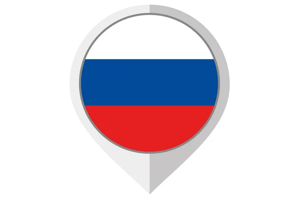 Flag Illustration inside a pointed of the country of Russia — Stock Photo, Image