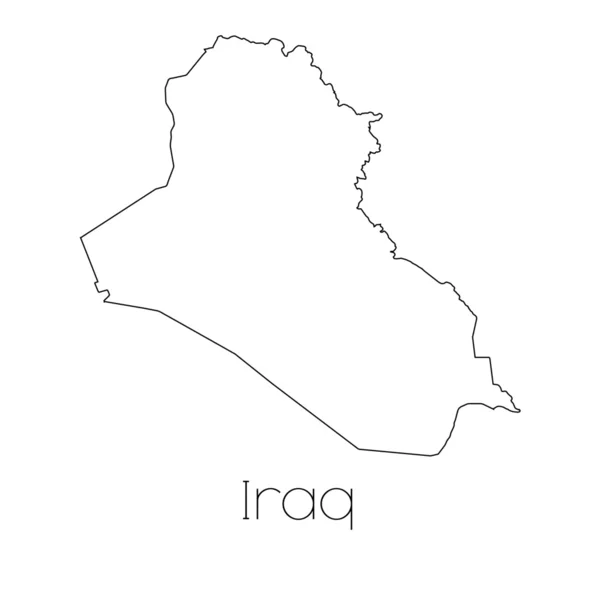 Paese Forma isolata sullo sfondo del paese dell'Iraq — Foto Stock