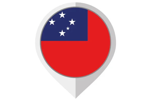 Flagga Illustration inuti ett spetsigt i landet där Western Sam — Stockfoto
