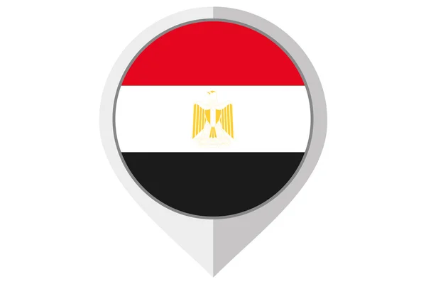 Vlag afbeelding binnen een puntige van het land van Egypte — Stockfoto