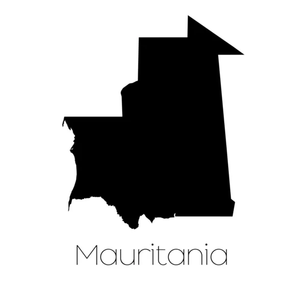 Länderform isoliert vor dem Hintergrund des mauretanischen Landes — Stockfoto