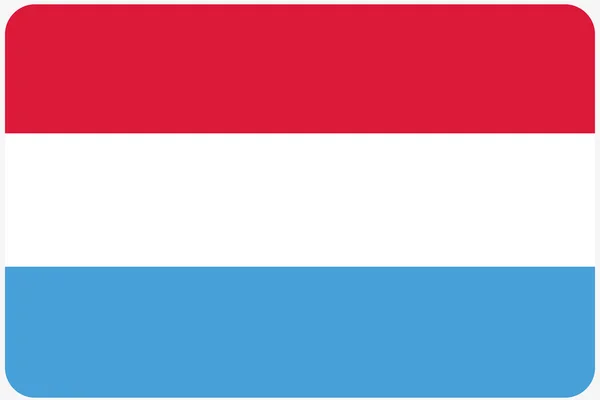 Bandiera Illustrazione con angoli arrotondati del paese di Lussemburgo — Foto Stock