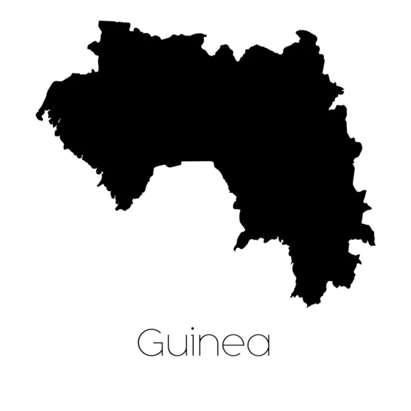 Country Shape isolated on background of the country of Guinea — Stock Photo, Image