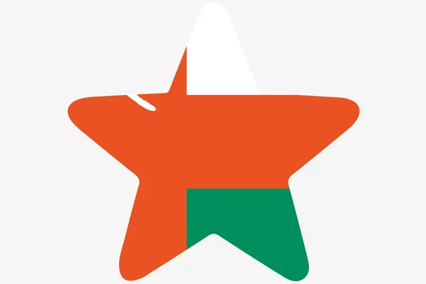 Bandeira Ilustração dentro de uma estrela do país de Omã — Fotografia de Stock