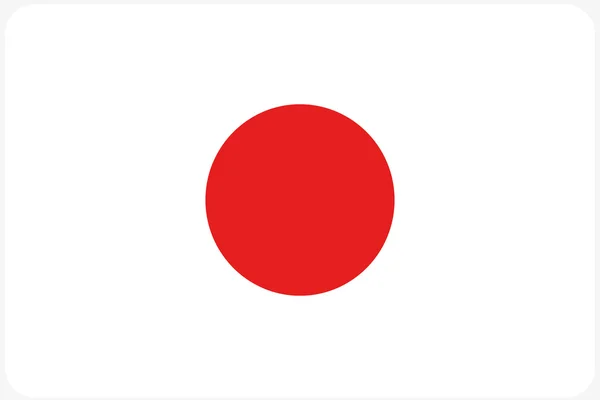 Flag Illustration with rounded corners of the country of Japan — Stock Photo, Image