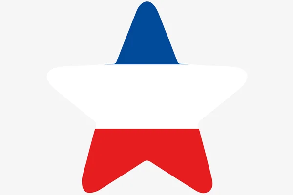 Bandeira Ilustração dentro de uma estrela do país da Iugoslávia — Fotografia de Stock
