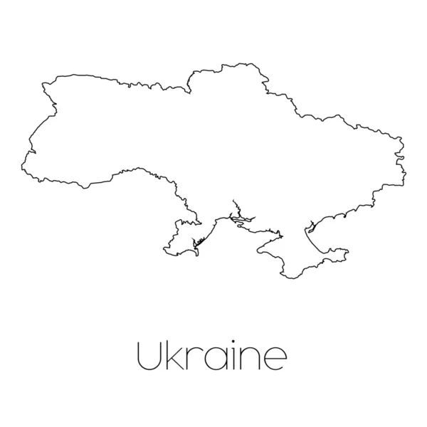 Forme du pays isolé sur le fond du pays de l'Ukraine — Photo