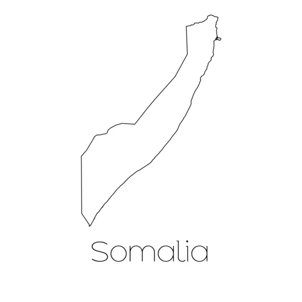 Forma del paese isolato sullo sfondo del paese della Somalia — Foto Stock