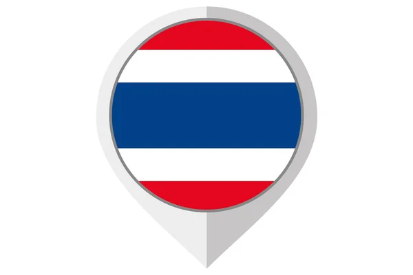 Illustration du drapeau à l'intérieur d'un point du pays de Thaïlande — Photo