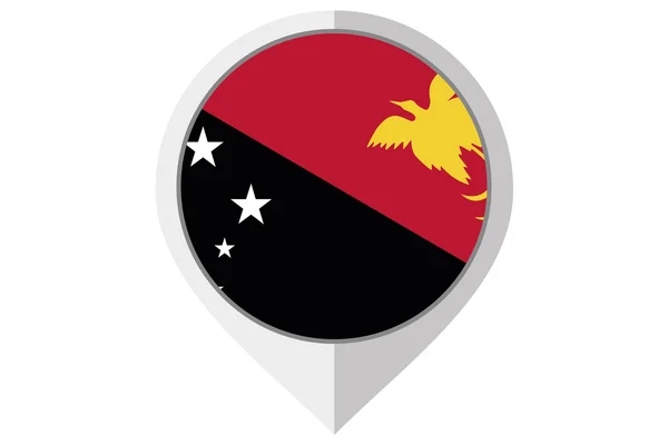 Drapeau Illustration à l'intérieur d'un point du pays de Papouasie-Nouvelle G — Photo