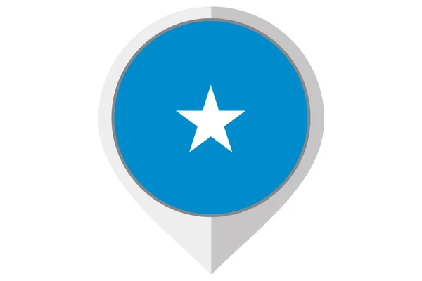 Bandiera Illustrazione all'interno di una punta del paese della Somalia — Foto Stock