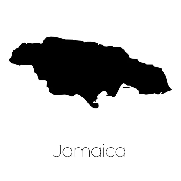 ジャマイカの国の背景に分離された国の形状 — ストック写真