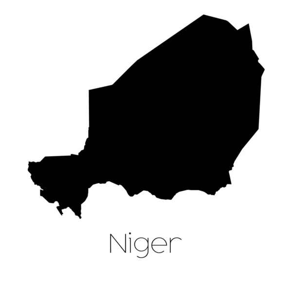 Forme du pays isolé sur fond du pays du Niger — Photo