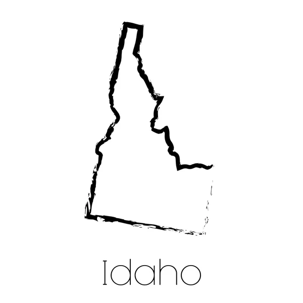Forma scarabocchiata dello Stato dell'Idaho — Foto Stock
