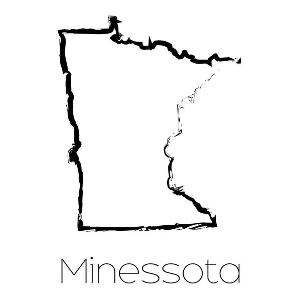 Forma crocante do Estado de Minnesota — Fotografia de Stock