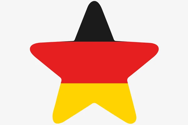 Bandera Ilustración dentro de una estrella del país de Alemania —  Fotos de Stock