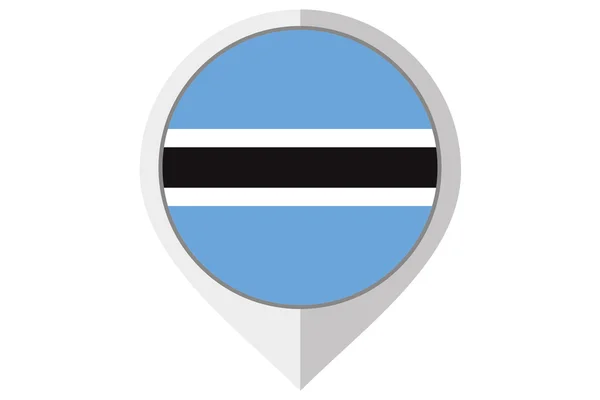Bandiera Illustrazione all'interno di una punta del paese del Botswana — Foto Stock