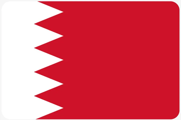 Bandiera Illustrazione con angoli arrotondati del paese di Bahrain — Foto Stock
