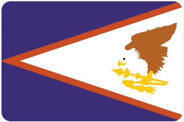 Bandiera Illustrazione con angoli arrotondati del paese d'America — Foto Stock