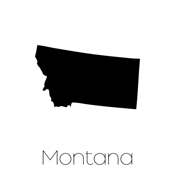 Forma Ilustrada del Estado de Montana — Foto de Stock