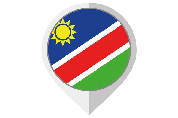 Vlag afbeelding binnen een puntige van het land van Namibië — Stockfoto