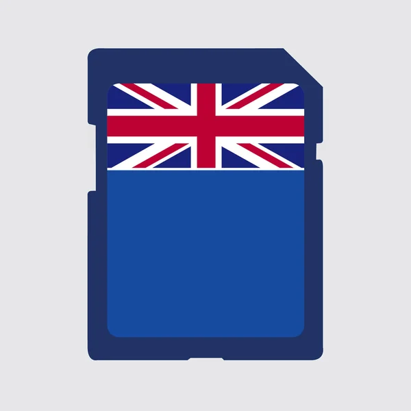 Illustrated memory card with the flag of United Kingdom — Stock Photo, Image