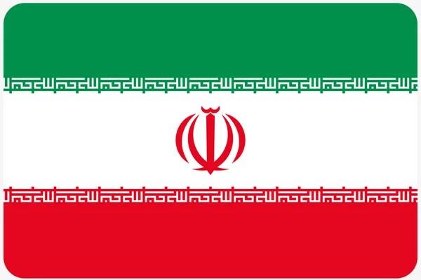 Иллюстрация флага с закругленными углами страны Иран — стоковое фото