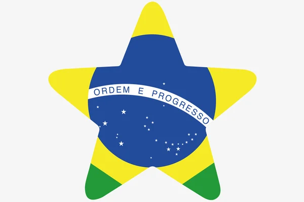 国家的巴西国旗图星内部 — 图库照片