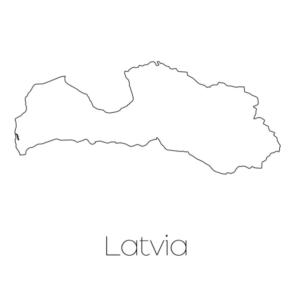 Paese Forma isolata sullo sfondo del paese della Lettonia — Foto Stock