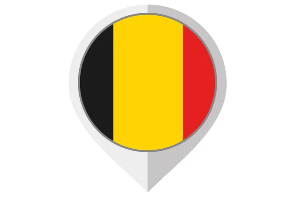 Flag Illustration inside a pointed of the country of Belgium — Stock Photo, Image