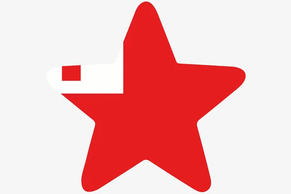 Vlag afbeelding binnen een ster van het land van Tonga — Stockfoto