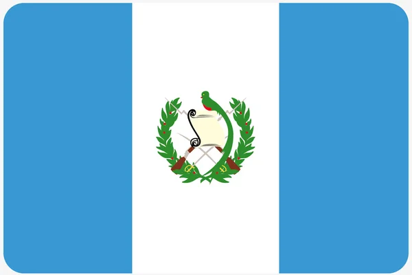 Köşeleri yuvarlatılmış Guatema ülke bayrağı çizimi — Stok fotoğraf