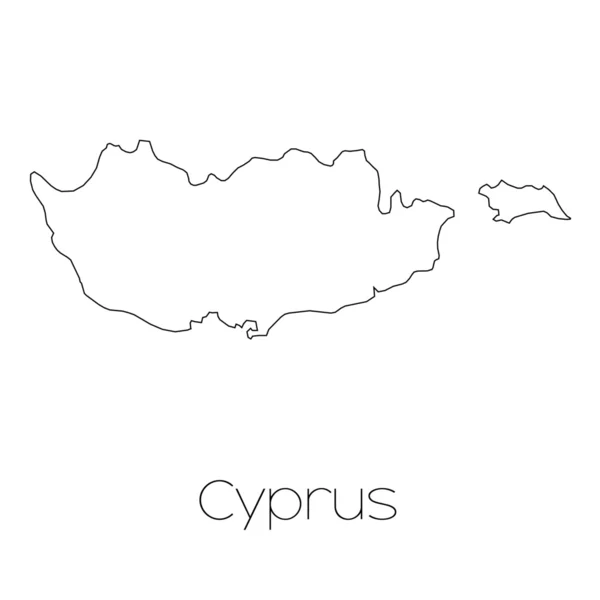 Land vorm geïsoleerd op de achtergrond van het land van Cyprus — Stockfoto