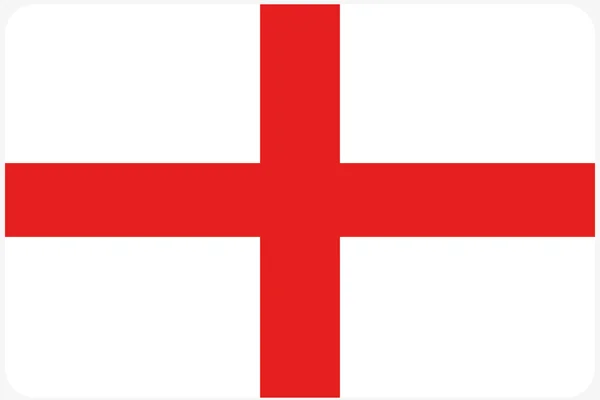 Прапор ілюстрації з округленими кутами країну Англії — стокове фото