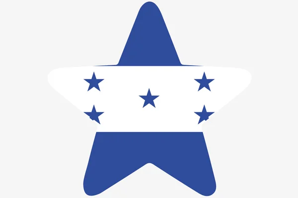 Vlag afbeelding binnen een ster van het land van Honduras — Stockfoto