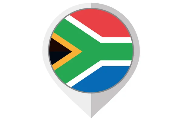 Flag Illustration inside a pointed of the country of South Afric — Stock Photo, Image