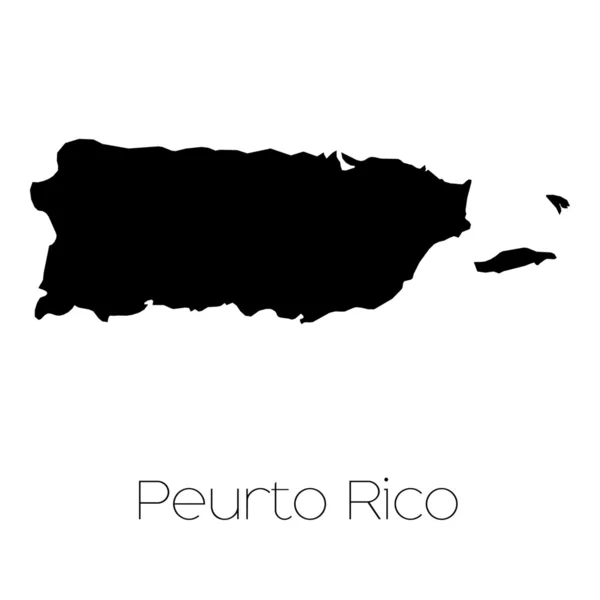 Країна форму ізольовані на фоні країна Пуерто Рі — стокове фото