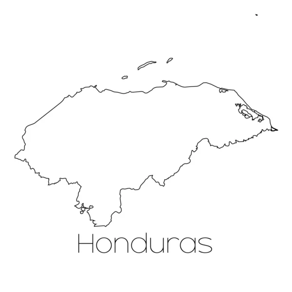 Land vorm geïsoleerd op de achtergrond van het land van Honduras — Stockfoto