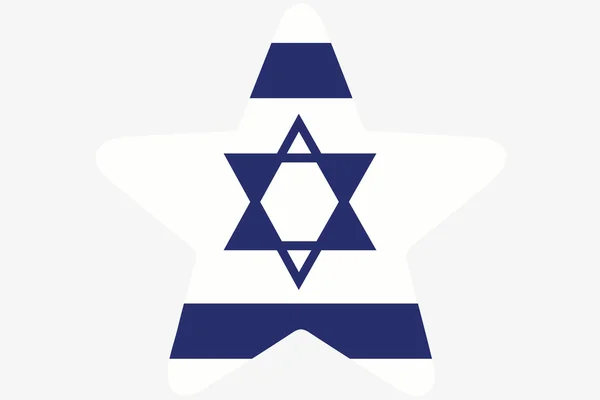 Bandeira Ilustração dentro de uma estrela do país de Israel — Fotografia de Stock