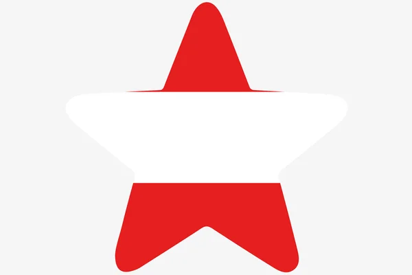 Vlag afbeelding binnen een ster van het land van Oostenrijk — Stockfoto