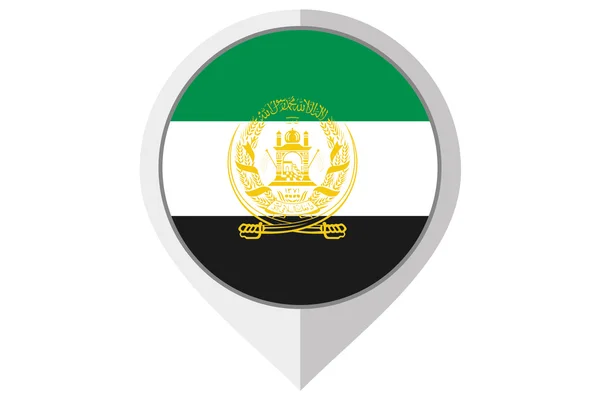 Ilustración de la bandera dentro de un punto del país de Afganistán —  Fotos de Stock