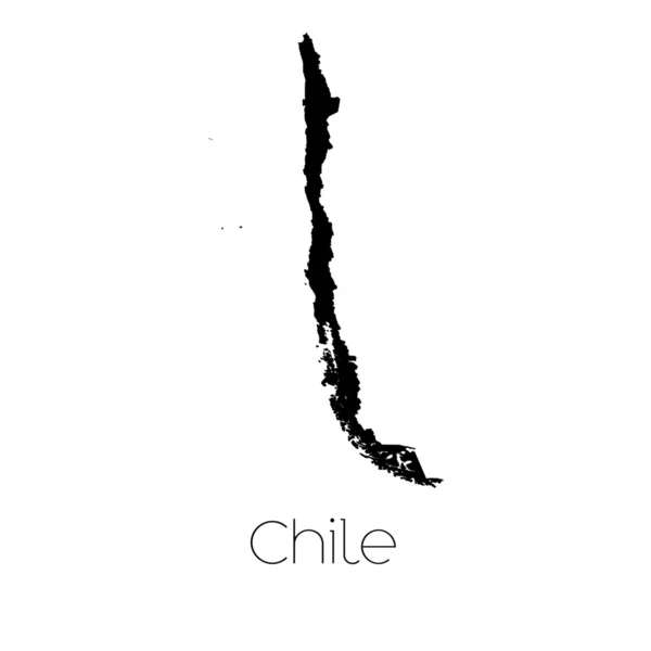 Country Shape isolated on background of the country of Chile — Stock Photo, Image