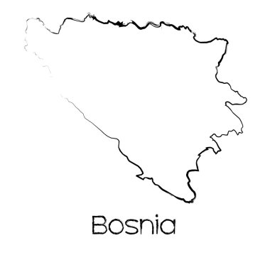 Bosna ülkenin karalanmış şekli