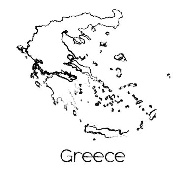 Yunanistan'ın ülkenin karalanmış şekli